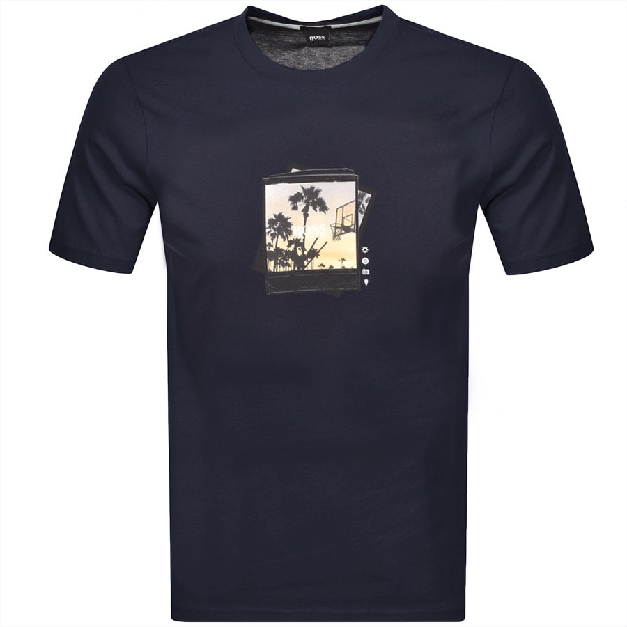 Alternative Image for ProductBOSS Tmix Logo T Shirt Navy1